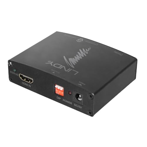 Conversor de audio Lindy 38167 con sonido puro en color negro