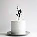 1 Pcs Bachelor Party Cake Topper Pole Dance Girl Cake Toppers Bachelor Party Decorations Bachelorette Shower Birthday Party Decorations Supplies (Black)