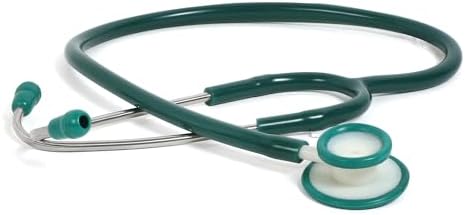 RCSP Stethoscope for Medical Use, Standard Whitetone I for Medical Students and Nurses Staff I Acoustic Plastic Chest Piece I Clear Sound Lightweight Stethoscope (Green)