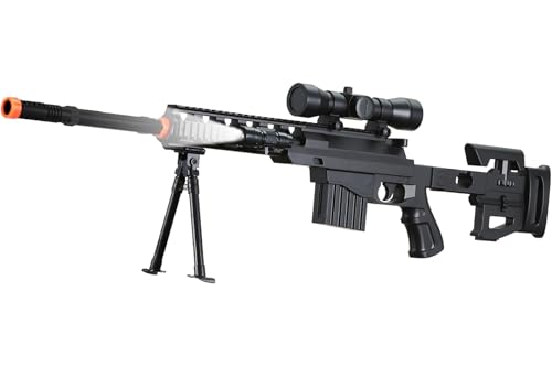Goldenball CQB Spring ABS Airsoft Tactical Sniper Rifle Gun with Folding Stock + Flashlight + Bipod