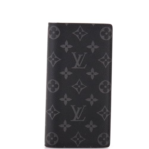 Louis Vuitton, Pre-Loved Brazza Wallet Monogram Eclipse Canvas, Black