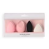 Revolution The Blending Bunch Makeup Sponge Set, Waschbare & Wiederverwendbare Make-up-Schwämme, Verschiedene Formen & Größen, 4er-Pack