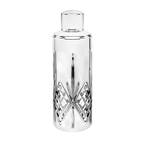 Godinger Bar Set - Cocktail Shaker, Stainless Ice Bucket, 4 Old Fashioned Glasses, Tongs And Tray - Dublin Collection #TOP2