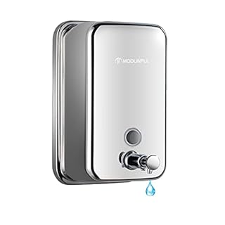 modunful Stainless Steel Soap Dispenser, 800ML Wall Mounted, Hand Sanitizer Unit for Commercial and Household Use