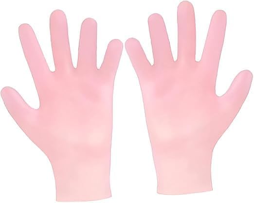 spa gel silicone hand gloves, reusable moisturizing gloves for soft smooth hands, hydrating hand care gloves for dry rough skin, stretchable comfort fit for home spa & daily use