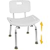 FSA/HSA Eligible, Vaunn Tool-Free Assembly Adjustable Shower Chair Spa Bathtub Seat Bench with Removable Back