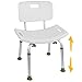 Vaunn Medical Tool-Free Assembly Spa Bathtub Adjustable Shower Chair Seat Bench with Removable Back