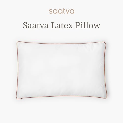 Saatva Latex Pillow - Standard Loft (4” - 5”) - Hypoallergenic Pillow with Shredded Latex Core - Breathable - Machine Washable Organic Cotton Cover - Queen (28"x18") 1 Pack by Saatva - Image 3