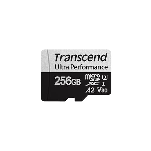 Transcend 256GB A2 V30 microSDXC Micro SD Card, Up to 160MB/s, for Nintendo Switch, GoPro, Steam Deck, ROG Ally, MSI Claw, DJI, Insta360, Action Camera, UHS-I U3 C10 4K UHD Video Memory Card w/Adapter