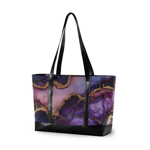 Marble Purple Burgundy professional work bag with laptop compartment with zipper tote for Travel Pool Swim Beach Vacation Necessities with lunch bolsa para laptop mujer