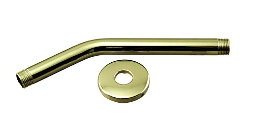 Westbrass 1/2" Ips X 10" Shower Arm With Sure Grip Flange, Polished Brass, D302-1-01 #TOP9