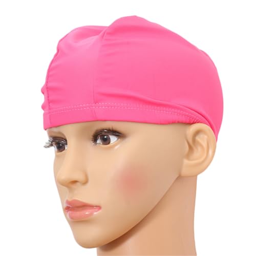 IDEANATEGRATE Gorros de Natación Pack de 2 Unidades para Adultos de Poliéster Elástico Ajuste Cómodo y Sujeción para Cabello Largo, Ideales para Celebracion Verano