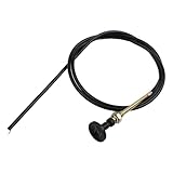 EasyByMall Cable de control para cortacésped, cable de válvula de empuje y tracción de repuesto para modelos seleccionados, número de pieza 106-9962, cable negro resistente