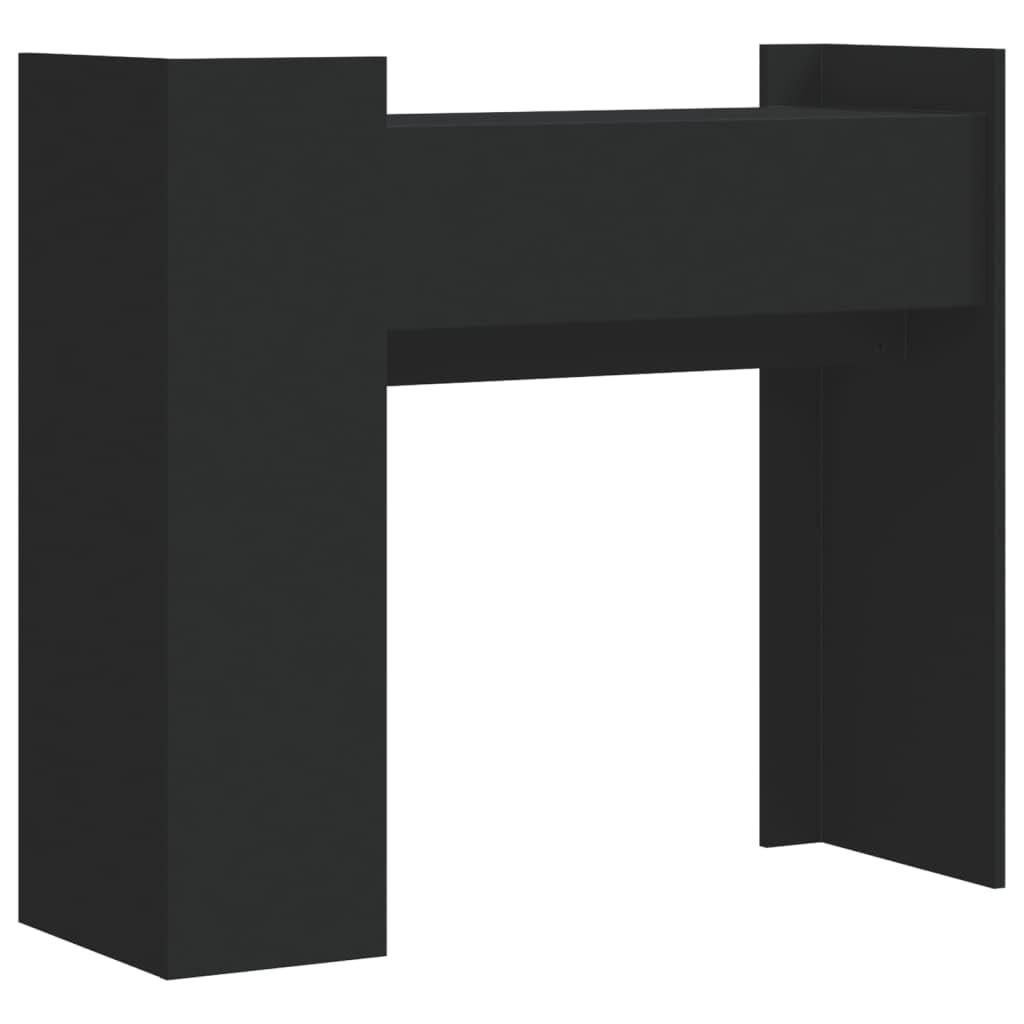 Stolik konsolowy, czarny, 100 x 35 x 90 cm, materiał drewnopochodny, trwały, z miejscem do przechowywania do korytarza, salonu, przedpokoju, wszechstronnego stolika pomocniczego