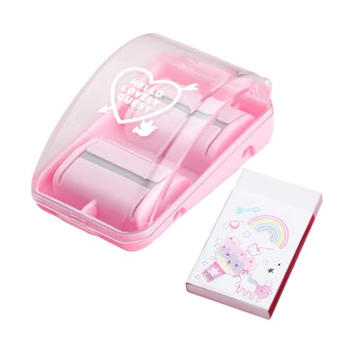 OSALADI Mini Portagomme Compatto Con Cilindro Per Raccolta Trucioli e Pulizia Scrivania Portatile Leggero Con Morbido e Vaschetta Per Polvere Per Ufficio e Studio