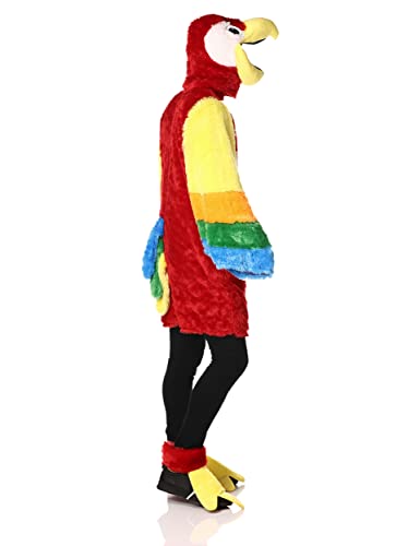 Forum Novelties Mens Deluxe Plush Parrot Mascot Adult Sized Costumes, Red/White, Standard Us #TOP1