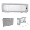 Kinderkraft GUARD & DREAM Sponda Universale per Letto, per Bambini da 18 Mesi a 5 Anni, Facile da Piegare, Altezza Regolabile, Grigio Chiaro