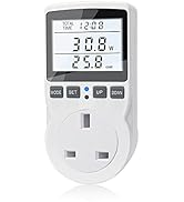 KETOTEK Energy Monitor Plug, Electricity Usage Monitor with 11 Modes, Power Meter Backlight Displ...