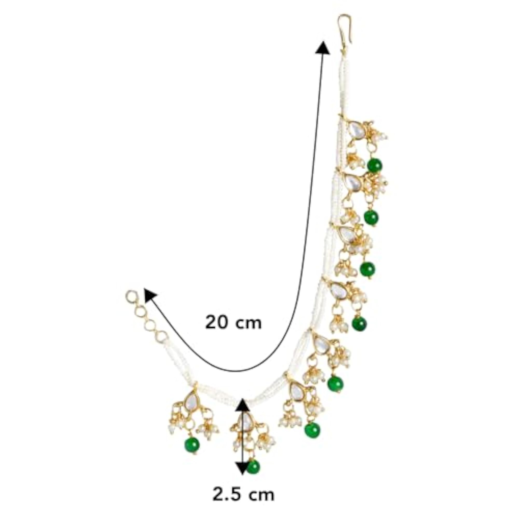 Gold Plated Kundan Pearl Dangle Earrings for Women