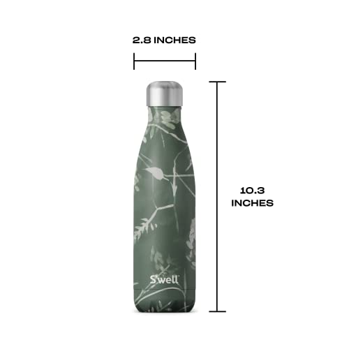 S'well Stainless Steel Water Bottle 17 Ounces Green Foliage Triple Layered Vacuum Insulated Containers Keeps Drinks Cold for 36 Hours and Hot for 18 Perfect for On The Go - Image 2