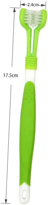 RODEREK Pet Oral Cleaning Tools, 3-Head Multi-Angle Toothbrush, Pet Toothbrush for Dogs