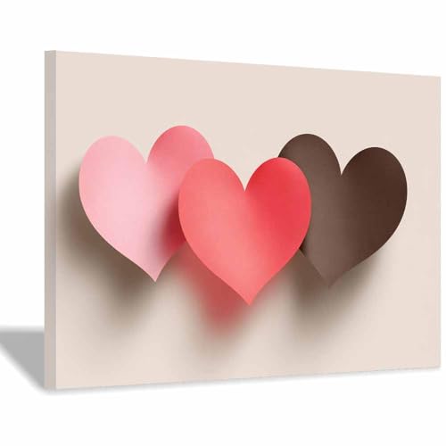 Toile chic en forme de cœur CUDAOO cadeau de Saint-Valentin romantique