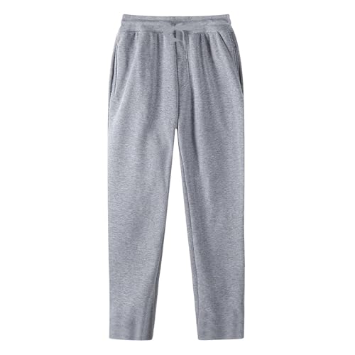 Mens Sweatpants 1/3PC Loose Fit Straight Leg Track Pants Fleece Elastic Waist Joggers Drawstring Trousers Pockets2