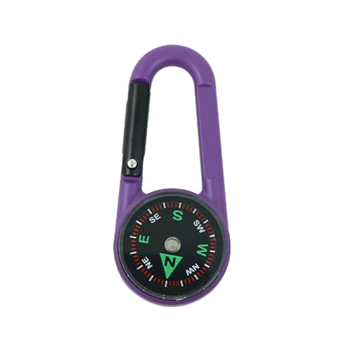 LUOFENG Brújulas pequeñas para exteriores, mosquetón, brújulas de doble cara, termómetros, liberación rápida, montañismo, senderismo, mochila con hebillas