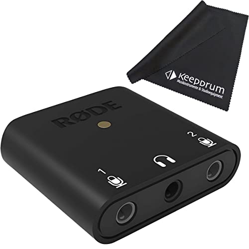 RØDE AI-Micro Interface + 2 micrófonos Lavalier GO WH de clip + paño de microfibra keepdrum