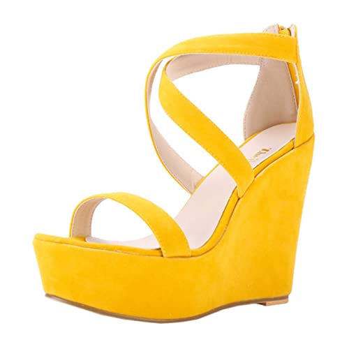 Sandales compensées pour femmes nues plateforme stable confort talon haut chic
