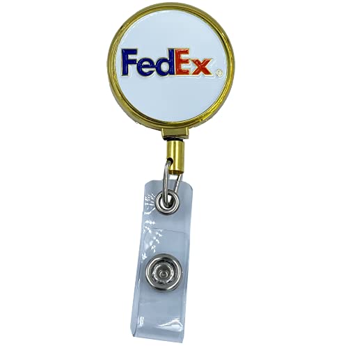 LEO Challenge Coins BL10-013 FedEx Metal ID Reel Retractable Card Holder