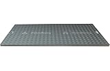 4x Kunststoff Fahrplatten 8,8m² Überfahrplatten 8T-Last 200x110x0,8cm Garagenboden Garagenbodenfliesen Garagenbodenmatte Werkstattboden Baggermatratze Bodenschutzplatte Baggermatte Schwerlastplatten