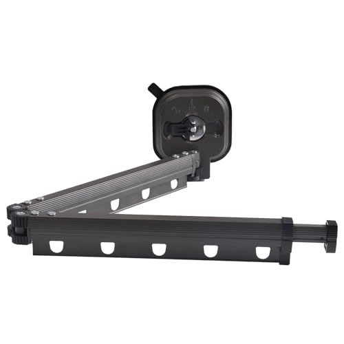 Domigard Wall Mounted Clothes Drying Rack,Two floors Foldable Retractable Clothes Airer with Extension Pole,Space Saving Aluminium Clothes Dryer Rack for Laundry, Balcony, Bathroom, Bedroom