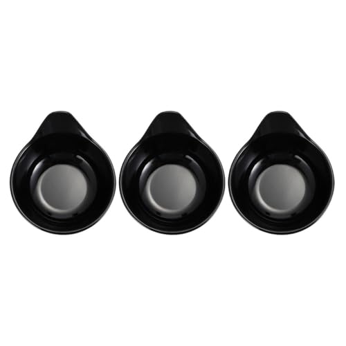 Healvian Plato para Mojar de Negro, Tazón de Salsa Hogar Resistente al Desgaste, Juego de 3 Piezas Adecuado para Familias y Mesa de Comedor