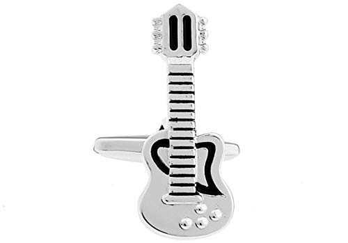 DOLOVE Manchetknopen en studs bruiloft gitaar manchetknoop overhemden voor mannen manchetknopen voor mannen bruiloft zilver - Image 4