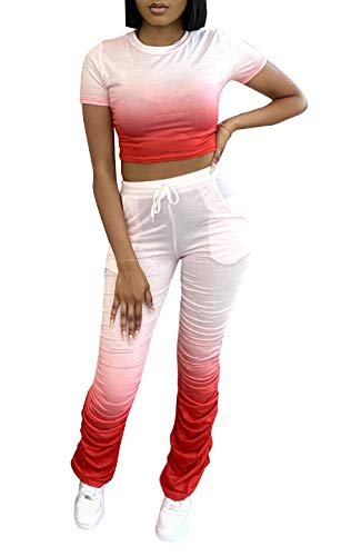 Racerback Tank Top and Stacked Pants Set