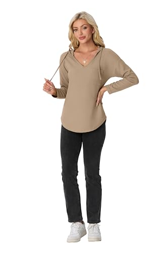 IWOLLENCE 2025 Fall Fashion Hoodies Sweatshirts Drawstring Casual Loose Long Sleeve Tops Shirts3