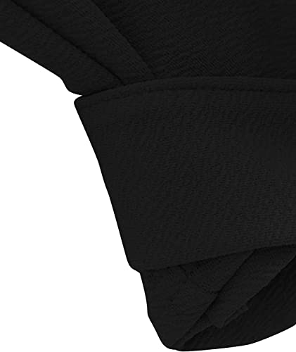 Image of TASHVIKA'S Women's Long Sleeve V Neck Tie Knot Wrap Blouse Top