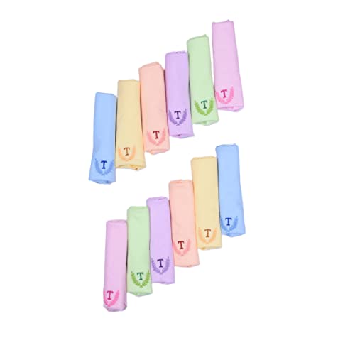 Image of ANTONIA Personalized Cotton Women's Handkerchiefs with Embroidered Initials, Assorted Colours (33 cm x 33 cm)