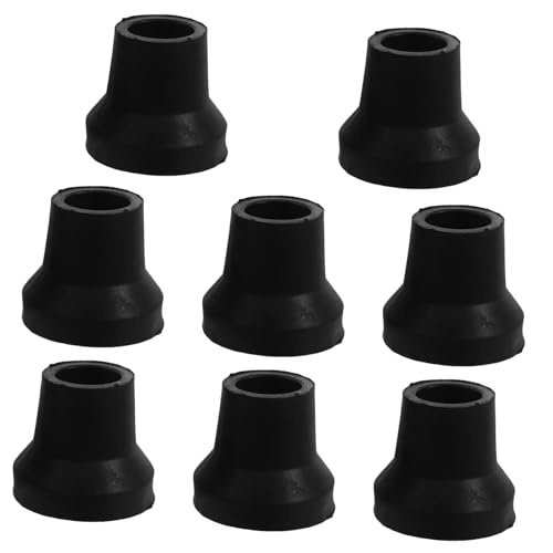 NULYLU 8pcs 16mm Non-Slip Cane Tips Walker Rubber Mat Replacement Tips for Walking Sticks Crutches Anti-Slip Cane Bottom