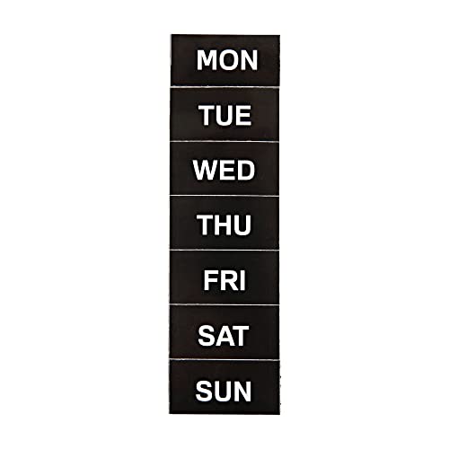 MasterVision Days of The Week Magnets, 1 x 2 Inches Each, 7 Magnets, Black/White Cover