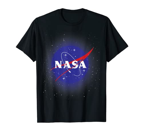 NASA Damen T-Shirt mit Weltall-Graphik, Schwarz, S