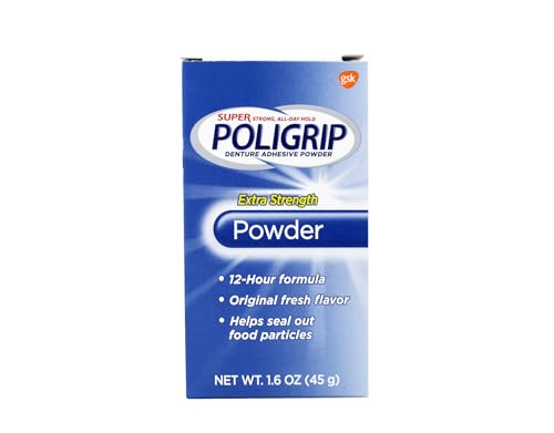 Image of Super Poligrip Super Poligrip Denture Adhesive Powder Extra Strength Extra Strength 1.6 oz (Pack of 2)