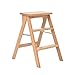 Składany 3-stopniowy stołek drabinkowy krzesło schodowe przenośne krzesła schodowe stołek, wysokość 56 cm, wytrzymały maks. 100 kg (kolor naturalny/brązowy)