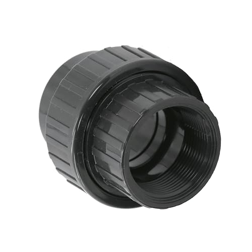 HAF® Accesorios de PVC con manguito adhesivo de 50 mm x rosca interior de 1 1/2', conexión de PVC gris, adecuado para tuberías de piscina y mucho más...Calidad: fabricado en Europa, cantidad: 1 pieza