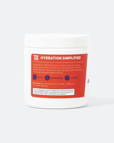 Tb12 Electrolyte Supplement Powder For Fast Hydration By Tom Brady - Natural, Easy To Mix Powder. Low Sugar, Low Calorie, Dairy Free, Vegan. Magnesium, Sodium, Potassium, Zinc. (Blueberry Pomegranate) #TOP4