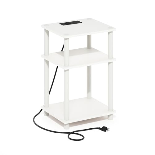 Furinno Just 3-Tier Turn-N-Tube Open Storage Side Table, End Tabl...