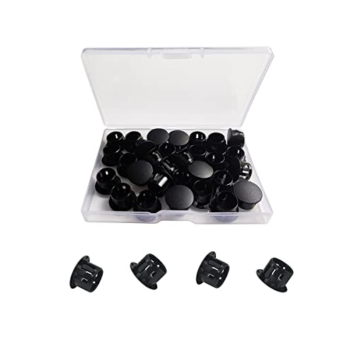 30 Pcs Black Hole Plugs 13mm (1/2