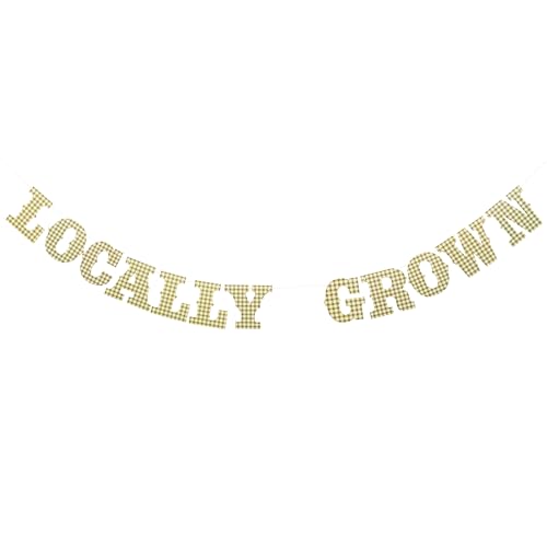 Image of ZAIBIANHAO Locally Grown Banner - Baby Shower Farmers Market Party Decorations,Wedding or Gardener Theme Bunting Garland for Boys or Girls