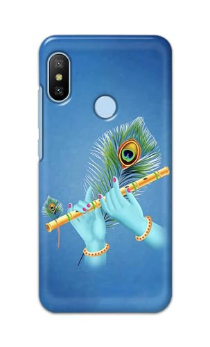 Image of PRINTFIDAA Printed Hard Back Cover Case for Mi A2 Back Cover (Flute in Krishna Hands) -112